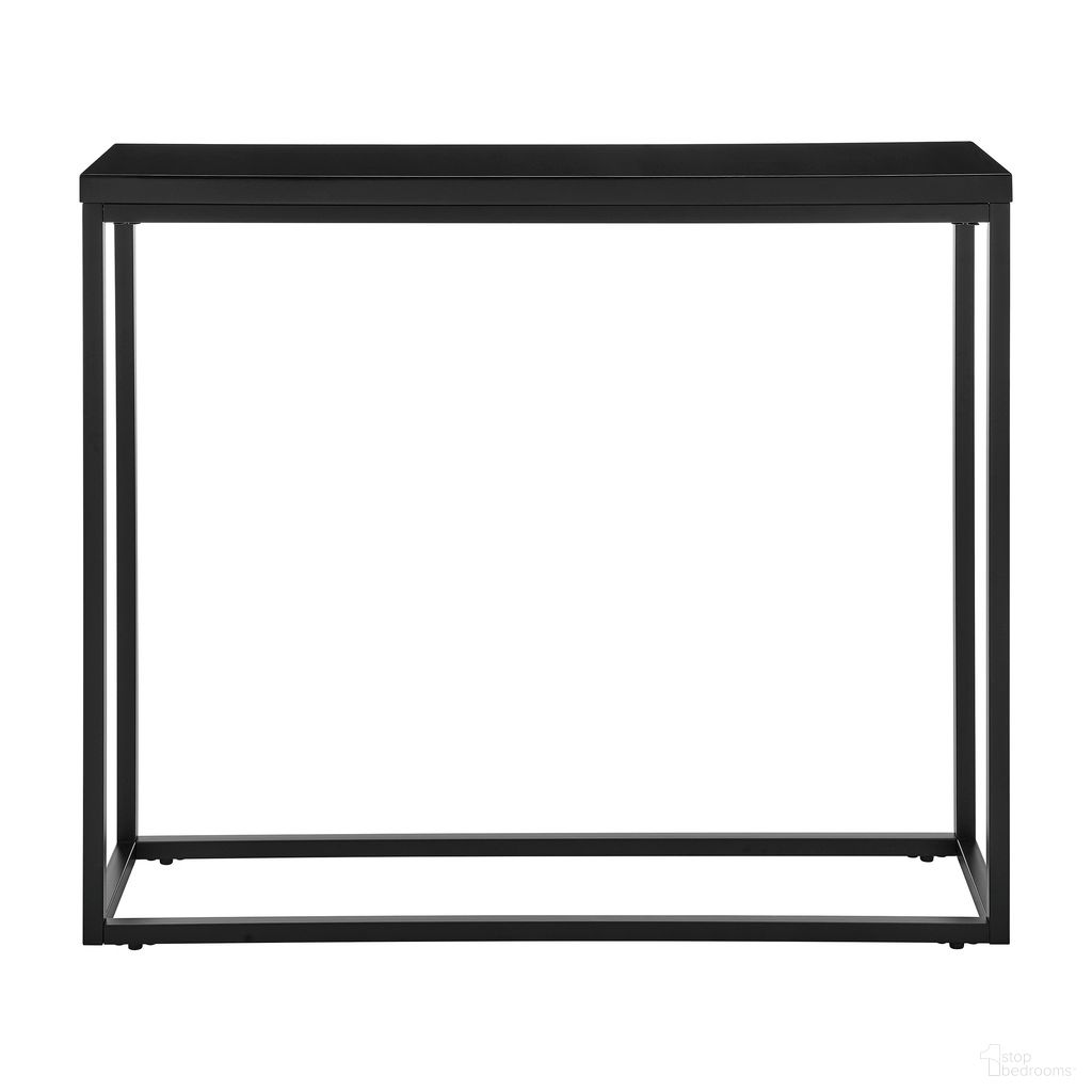 The appearance of Teresa 36 Inch Console Table In High Gloss Black and Matte Black designed by Euro Style in the modern / contemporary interior design. This high gloss black/matte black piece of furniture  was selected by 1StopBedrooms from Teresa Collection to add a touch of cosiness and style into your home. Sku: 09911BLK. Material: MDF.