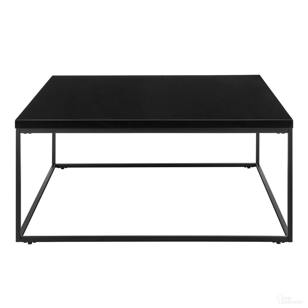 The appearance of Teresa Square Coffee Table In High Gloss Black and Matte Black designed by Euro Style in the modern / contemporary interior design. This high gloss black/matte black piece of furniture  was selected by 1StopBedrooms from Teresa Collection to add a touch of cosiness and style into your home. Sku: 09921BLK. Material: MDF.