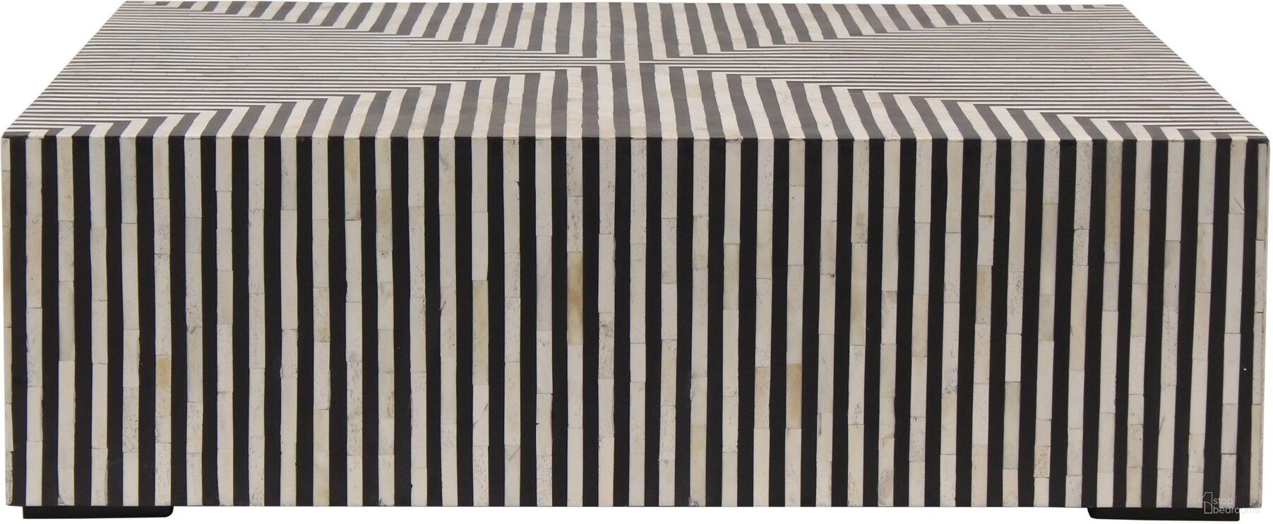The appearance of Terning Black and White Coffee Table designed by Moes Home in the modern / contemporary interior design. This black and white piece of furniture  was selected by 1StopBedrooms from Terning Collection to add a touch of cosiness and style into your home. Sku: GZ-1148-37. Material: Bone.