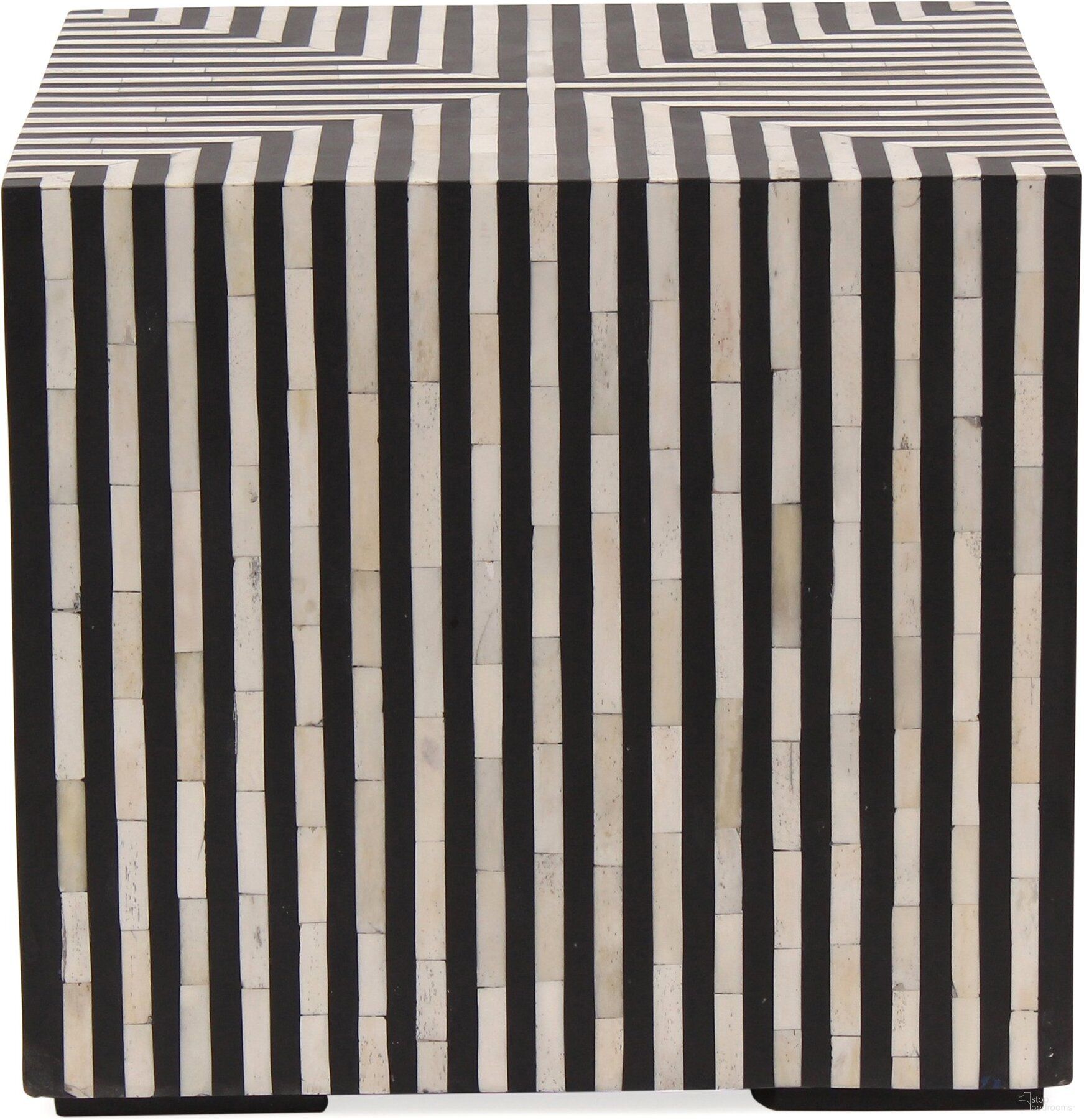The appearance of Terning Black and White Side Table designed by Moes Home in the modern / contemporary interior design. This black and white piece of furniture  was selected by 1StopBedrooms from Terning Collection to add a touch of cosiness and style into your home. Sku: GZ-1149-37. Material: Bone.