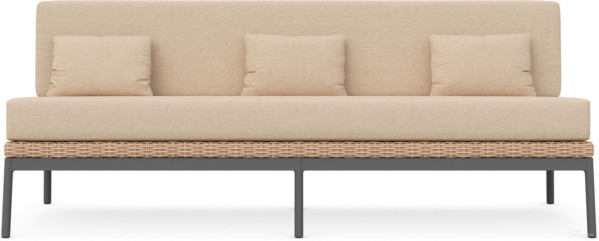 The appearance of Terra 3 Seat Sofa with Cushion In Ginger and Natural designed by Azzurro Living in the transitional interior design. This ginger/natural piece of furniture was selected by 1StopBedrooms from Terra Collection to add a touch of cosiness and style into your home. Sku: TER-W03S3-P26. Material: Aluminum.
