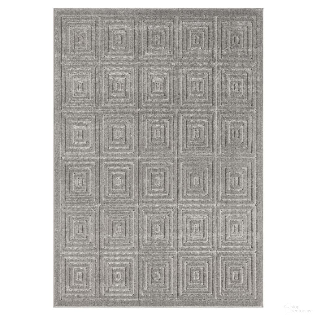 Terra 5' x 7' Logan Geometric Indoor/Outdoor Area Rug In Gray
