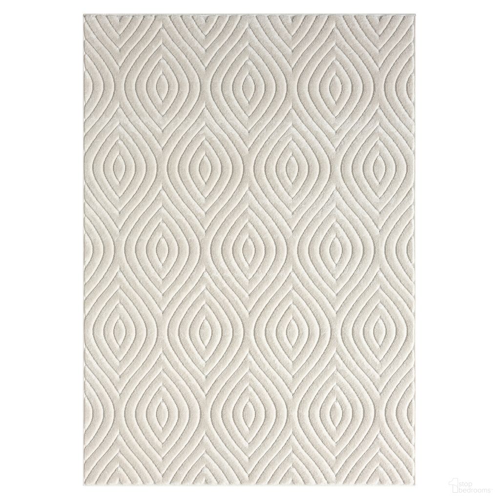 Terra 5' x 7' Louis Trellis Indoor/Outdoor Area Rug In Ivory