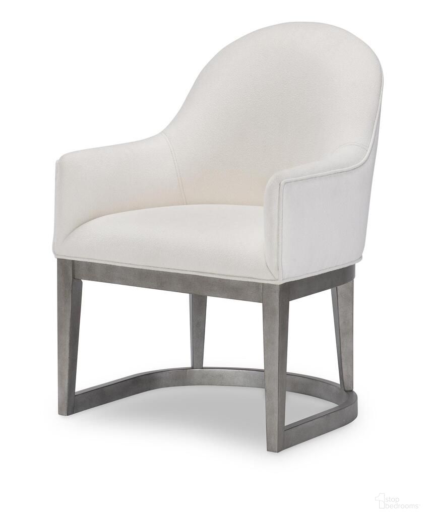 The appearance of Terra Luna Upholstered Host Chair Set of 2 In White and Gray designed by Legacy Classic in the modern / contemporary interior design. This white and gray piece of furniture  was selected by 1StopBedrooms from Terra Luna Collection to add a touch of cosiness and style into your home. Sku: 2280-450. Chair Type: Arm Chair. Material: Pine Wood.