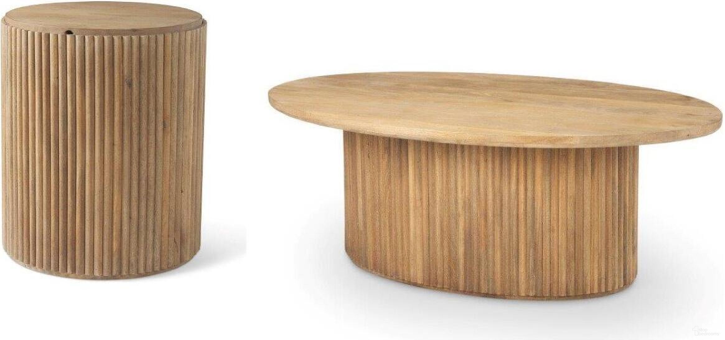 The appearance of Terra Occasional Table Set In Light Brown designed by Mercana in the modern / contemporary interior design. This light brown piece of furniture  was selected by 1StopBedrooms from Terra Collection to add a touch of cosiness and style into your home. Sku: 69876;69882. Material: Wood.