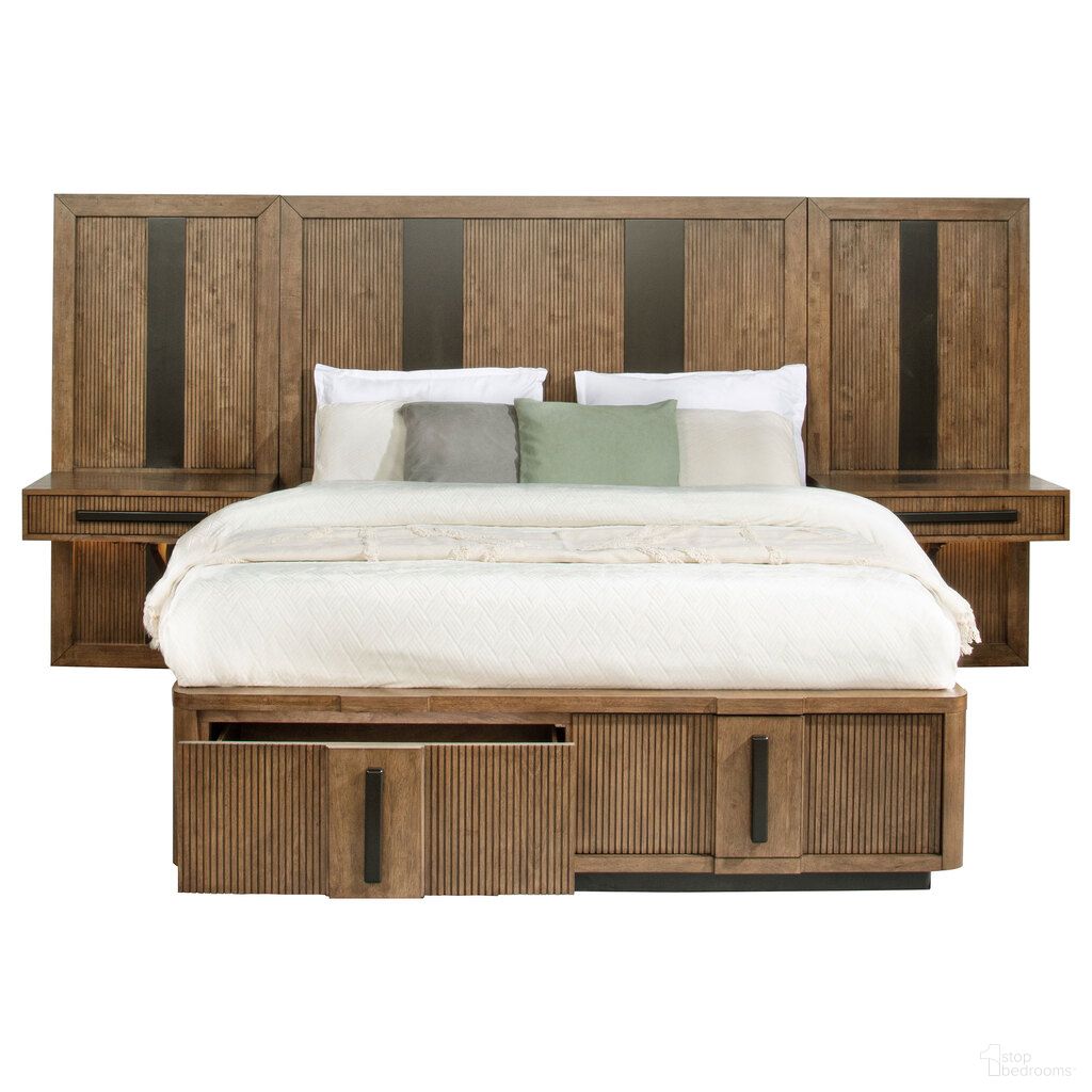 The appearance of Terrace 2-piece Wall Panel with Nightstand Set In Ash Brown designed by Coaster in the transitional interior design. This ash brown piece of furniture was selected by 1StopBedrooms from Terrace Collection to add a touch of cosiness and style into your home. Sku: 224907. Material: MDF.