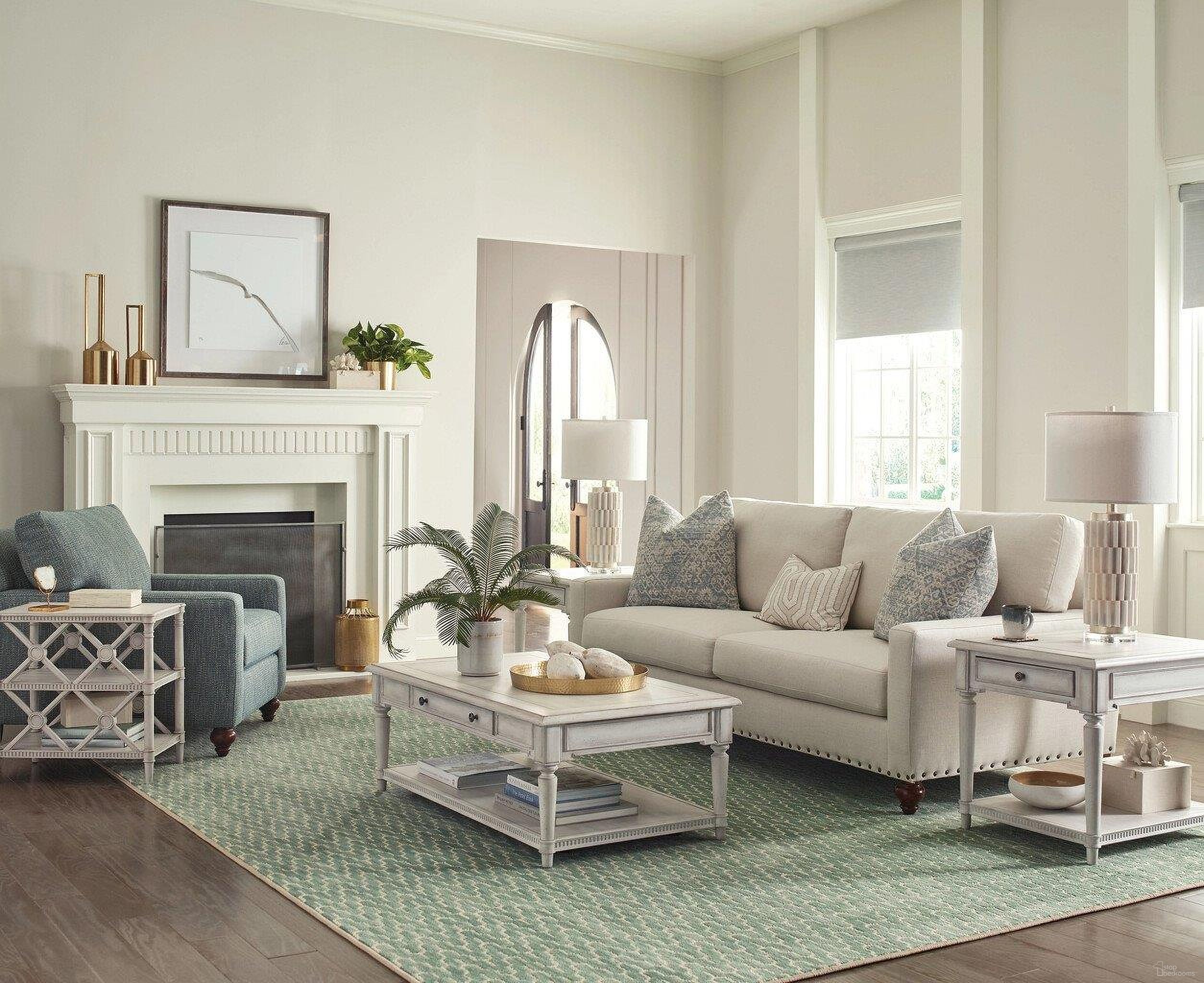 The appearance of Terrace Occasional Table Set In White designed by Hammary in the modern / contemporary interior design. This white piece of furniture  was selected by 1StopBedrooms from Terrace Collection to add a touch of cosiness and style into your home. Sku: 206-910;206-915. Material: Wood.