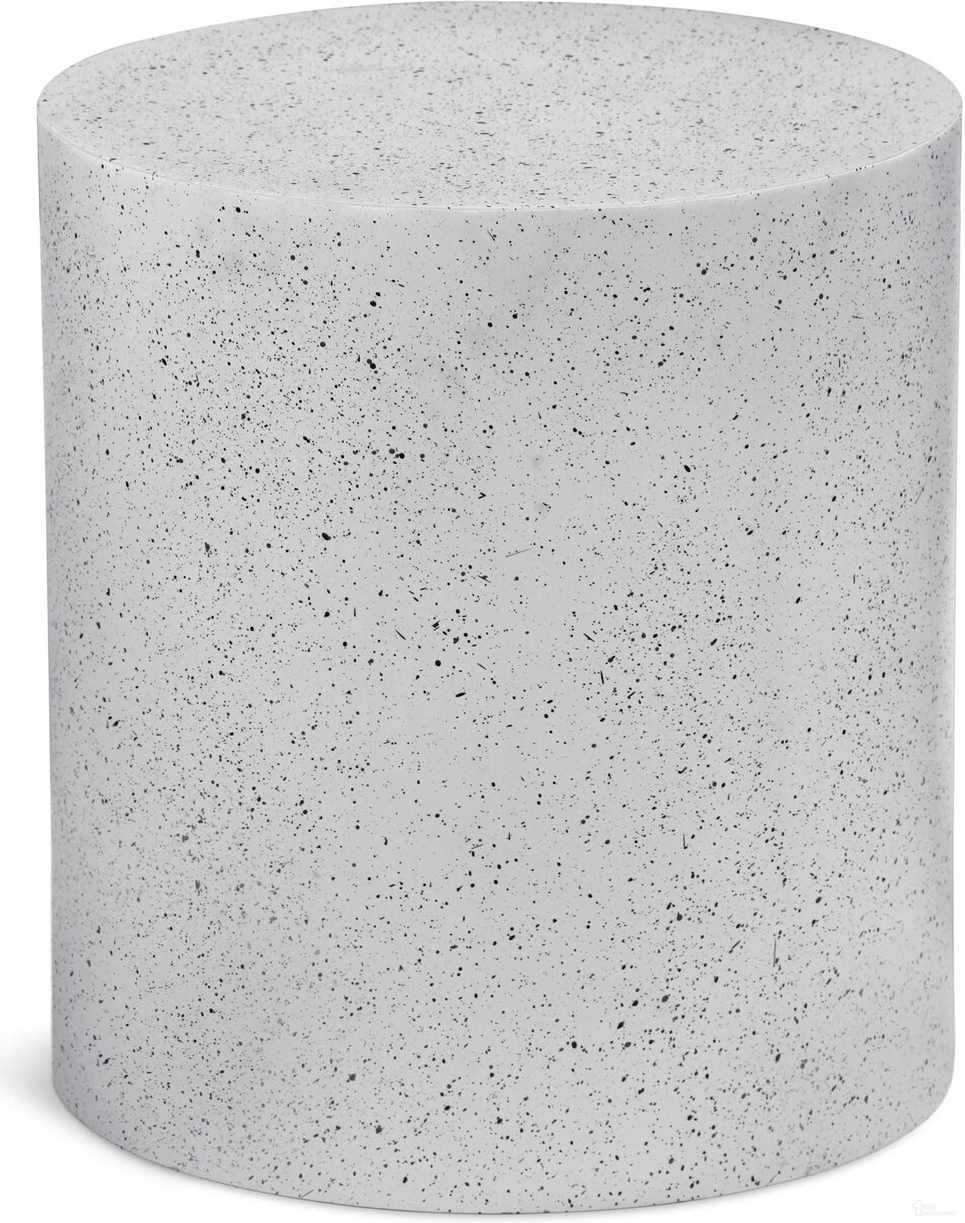 Terrazo End Table In White