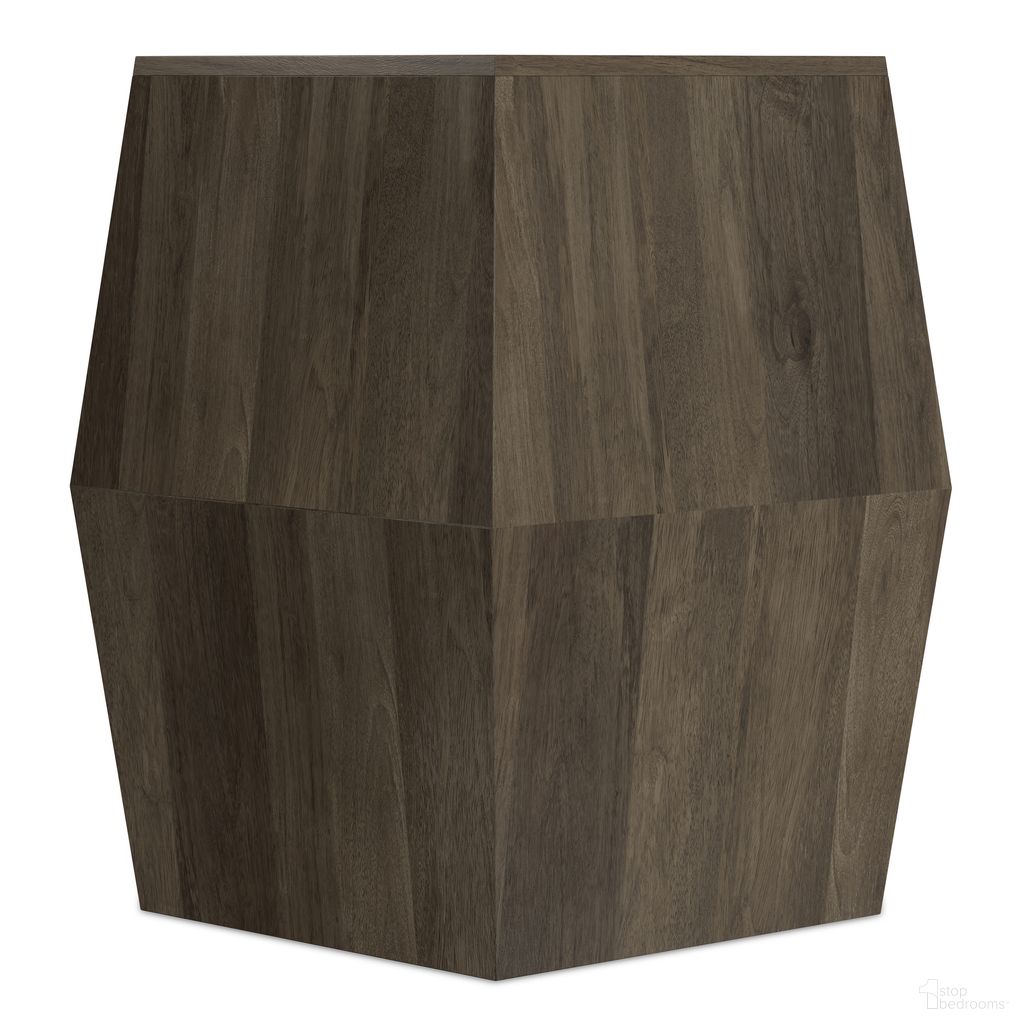 Terry Solid Mango Wood Side Table In Ash Grey