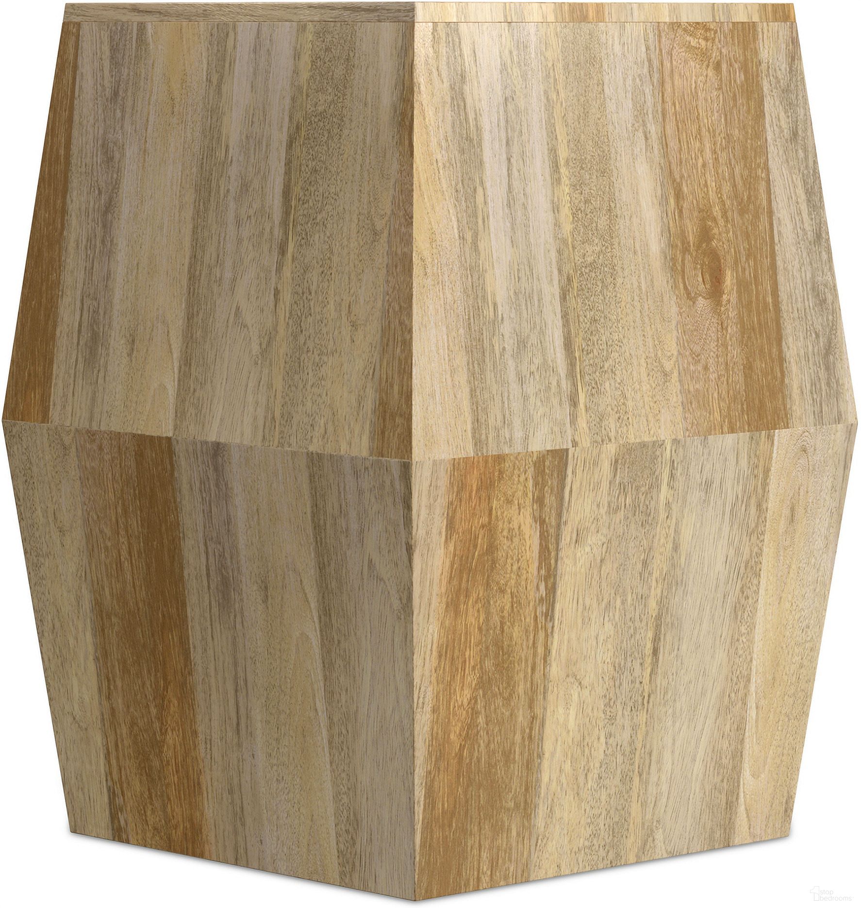 Terry Solid Mango Wood Side Table In Natural