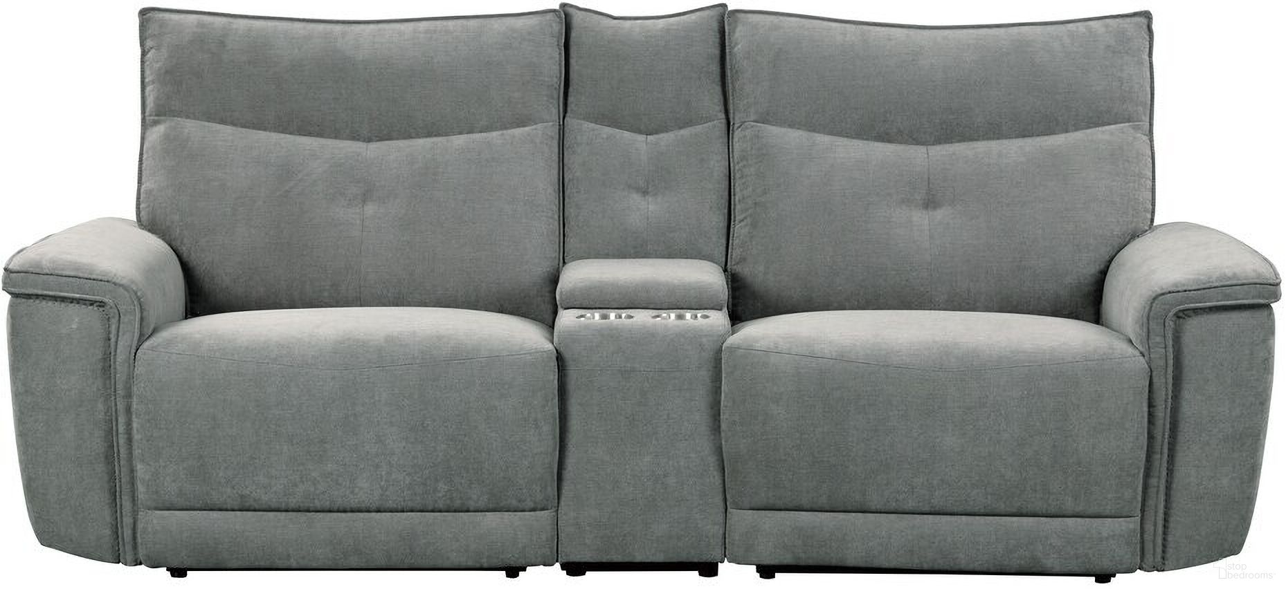 The appearance of Tesoro Power Double Reclining Loveseat with Center Console, Power Headrests and USB Ports In Gray designed by Homelegance in the modern / contemporary interior design. This gray piece of furniture was selected by 1StopBedrooms from Tesoro Collection to add a touch of cosiness and style into your home. Sku: 9509DG-LRPWH;9509DG-CN;9509DG-RRPWH. Material: Textured.