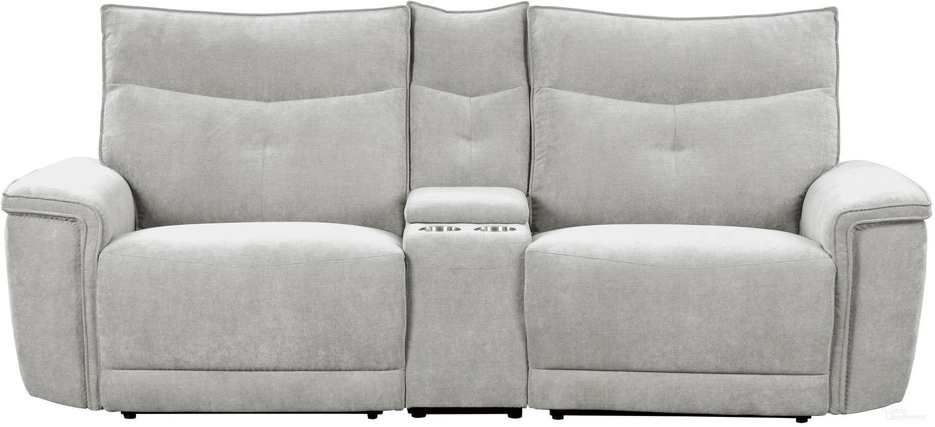 The appearance of Tesoro Power Double Reclining Loveseat with Center Console and Power Headrests In Gray designed by Homelegance in the modern / contemporary interior design. This gray piece of furniture  was selected by 1StopBedrooms from Tesoro Collection to add a touch of cosiness and style into your home. Sku: 9509MGY-LRPWH;9509MGY-CN;9509MGY-RRPWH. Material: Textured.