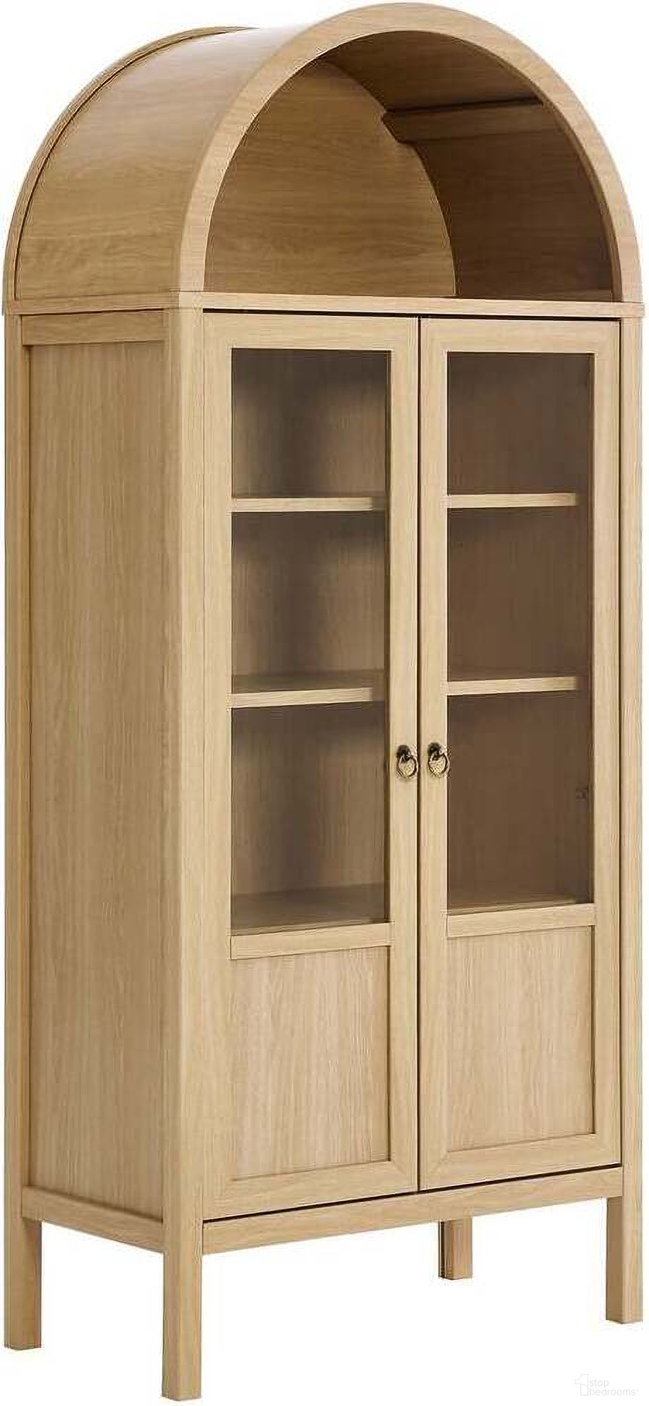 The appearance of Tessa Arched Storage Tall Display Cabinet In Oak designed by Modway in the modern / contemporary interior design. This oak piece of furniture was selected by 1StopBedrooms from Tessa Collection to add a touch of cosiness and style into your home. Sku: EEI-6638-OAK-1;EEI-6638-OAK-2. Material: MDF.