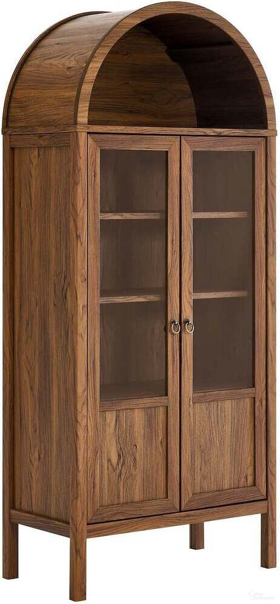 The appearance of Tessa Arched Storage Tall Display Cabinet In Walnut designed by Modway in the modern / contemporary interior design. This walnut piece of furniture was selected by 1StopBedrooms from Tessa Collection to add a touch of cosiness and style into your home. Sku: EEI-6638-WAL-1;EEI-6638-WAL-2. Material: MDF.