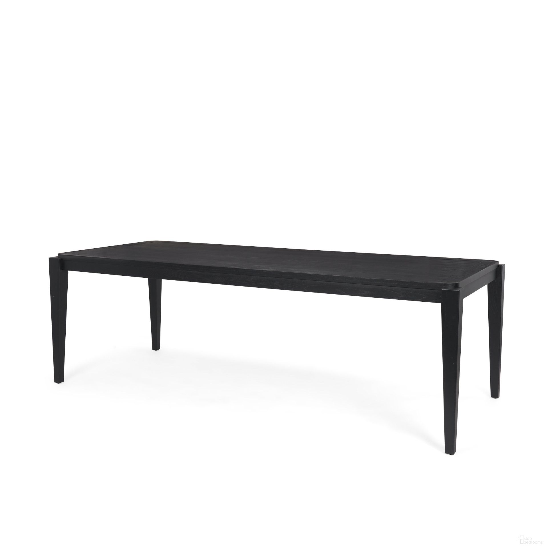 Teva 92 Inch Wood Rectangular Dining Table In Black