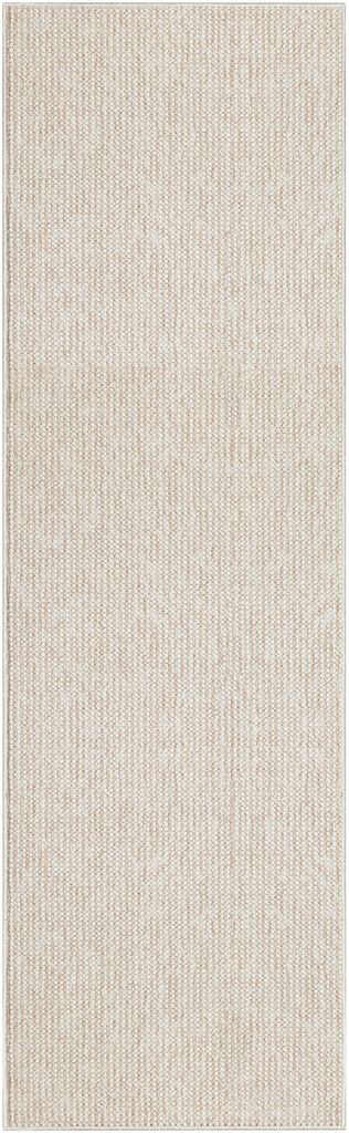 Textured Home 2'3" x 7'6" Indoor Rug In Ivory Beige