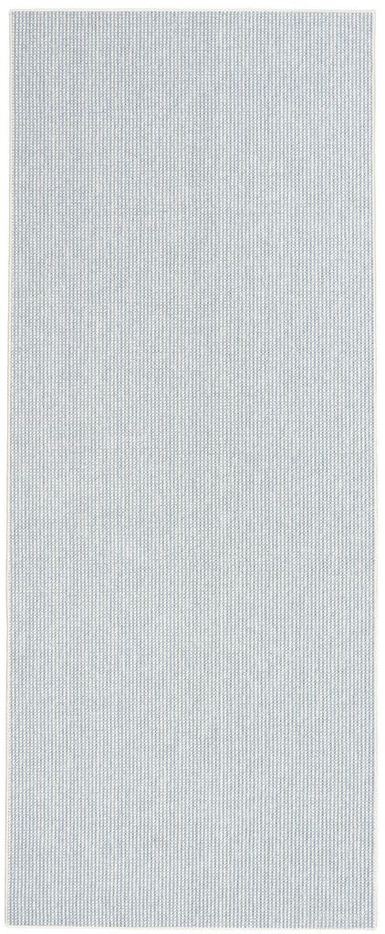 Textured Home Farmhouse 2'3" x 7'6" Indoor Rug In Ivory Blue