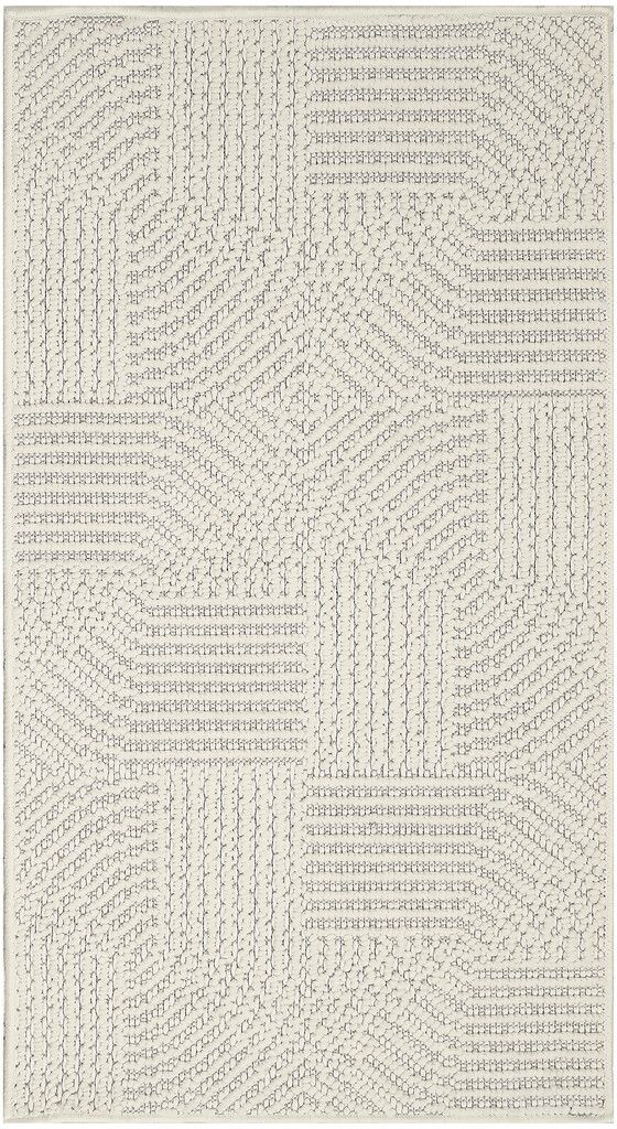 The appearance of Textured Home Modern 2'2" x 3'9" Indoor Rug In Ivory designed by Nourison in the modern / contemporary interior design. This ivory piece of furniture  was selected by 1StopBedrooms from Textured Collection to add a touch of cosiness and style into your home. Sku: 841491141649. Material: Polyester.
