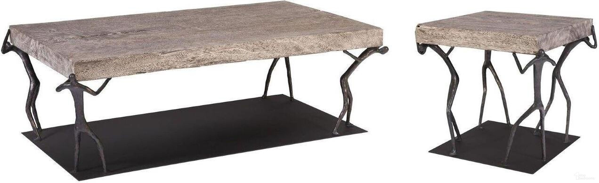 The appearance of TH100838 Grey Stone And Black Atlas Occasional Table Set designed by Phillips Collection in the transitional interior design. This black and gray piece of furniture was selected by 1StopBedrooms from Atlas Collection to add a touch of cosiness and style into your home. Sku: TH100838;TH100837. Material: Wood.
