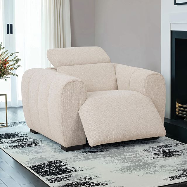 Thaddea Power Recliner In White