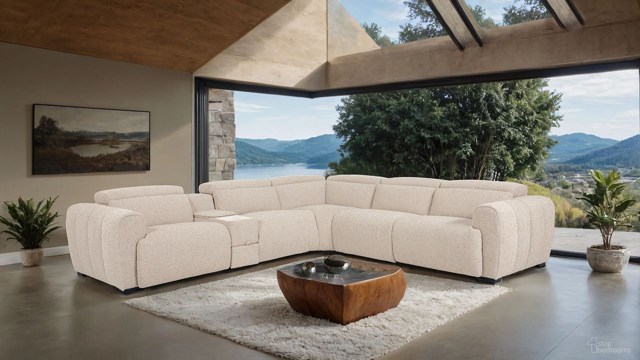 The appearance of Thaddea Power Sectional In White designed by Furniture of America in the modern / contemporary interior design. This white piece of furniture  was selected by 1StopBedrooms from Thaddea Collection to add a touch of cosiness and style into your home. Sku: CM9935WH-AC;CM9935WH-AC;CM9935WH-CNR;CM9935WH-CS;CM9935WH-LCH-PM;CM9935WH-RCH-PM. Layout: L-Shape. Material: Hardwood.