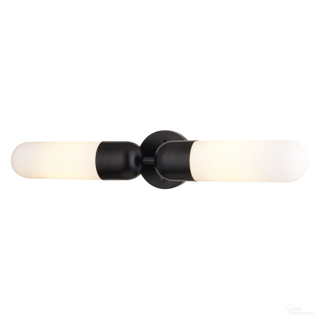 The appearance of Thalia 24.75 Inch 2 Light Wall Light In Matte Black designed by Vaxcel in the modern / contemporary interior design. This matte black piece of furniture was selected by 1StopBedrooms from Thalia Collection to add a touch of cosiness and style into your home. Sku: W0481. Material: Metal.