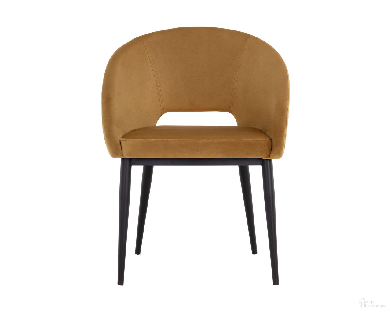 Thatcher Dining Armchair In Black and Gold Sky