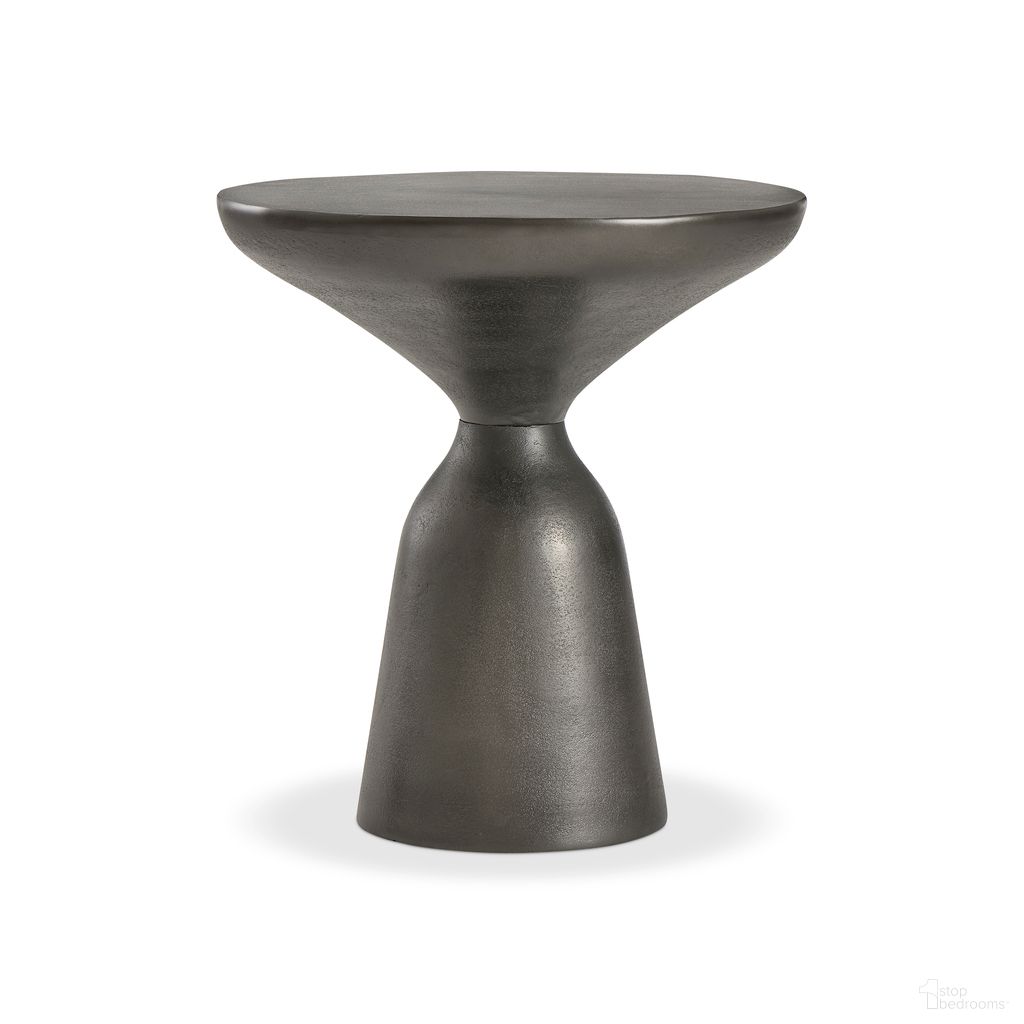 The appearance of Thatcher Drink Table designed by Bernhardt in the modern / contemporary interior design. This graphite piece of furniture  was selected by 1StopBedrooms from Thatcher Collection to add a touch of cosiness and style into your home. Sku: 379199. Material: Aluminum.