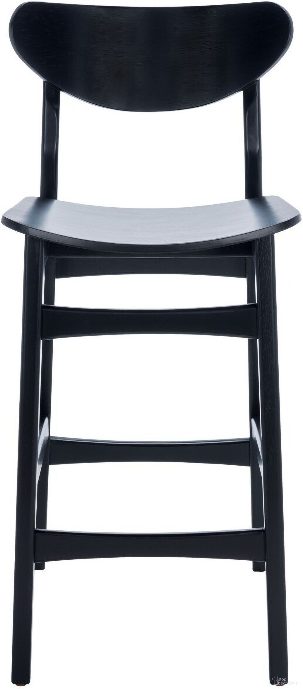 The appearance of Thaxton Counter Stool in Black designed by Safavieh in the transitional interior design. This black piece of furniture  was selected by 1StopBedrooms from Thaxton Collection to add a touch of cosiness and style into your home. Sku: BST1501B. Material: Wood.