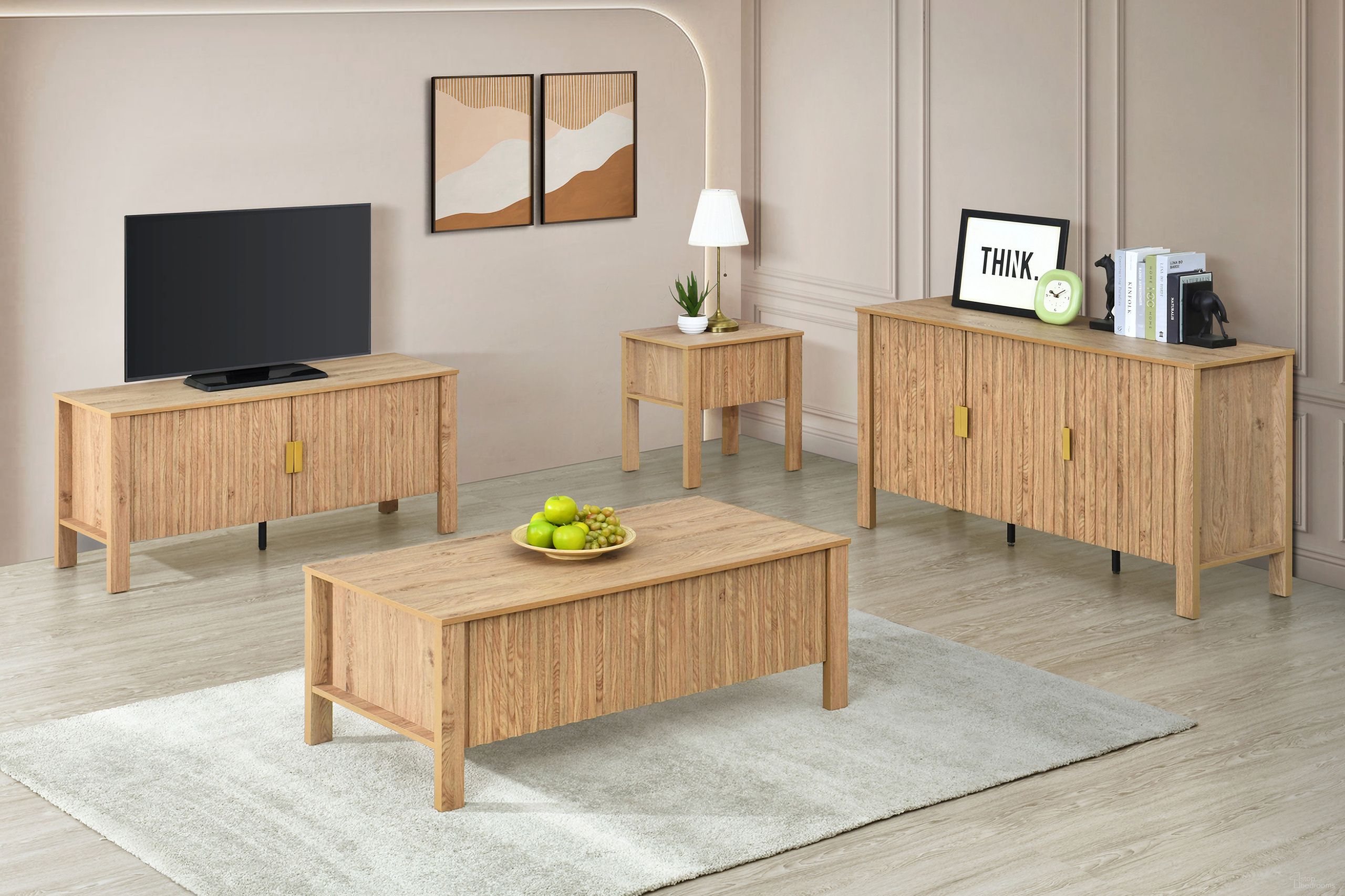 The appearance of Thayer Occasional Table Set In Natural designed by New Classic in the modern / contemporary interior design. This natural piece of furniture  was selected by 1StopBedrooms from Thayer Collection to add a touch of cosiness and style into your home. Sku: T3591-10;T3591-20. Material: Wood.