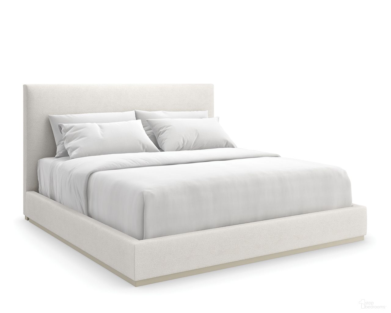 The appearance of The Boutique Queen Upholstered Bed In White designed by Caracole in the modern / contemporary interior design. This white piece of furniture  was selected by 1StopBedrooms from The Boutique Collection to add a touch of cosiness and style into your home. Sku: CLA-5423-104F-C;CLA-5423-104H-C;CLA-5423-104R-C. Bed Size: Queen. Material: Birch. Bed Type: Upholstered Bed.