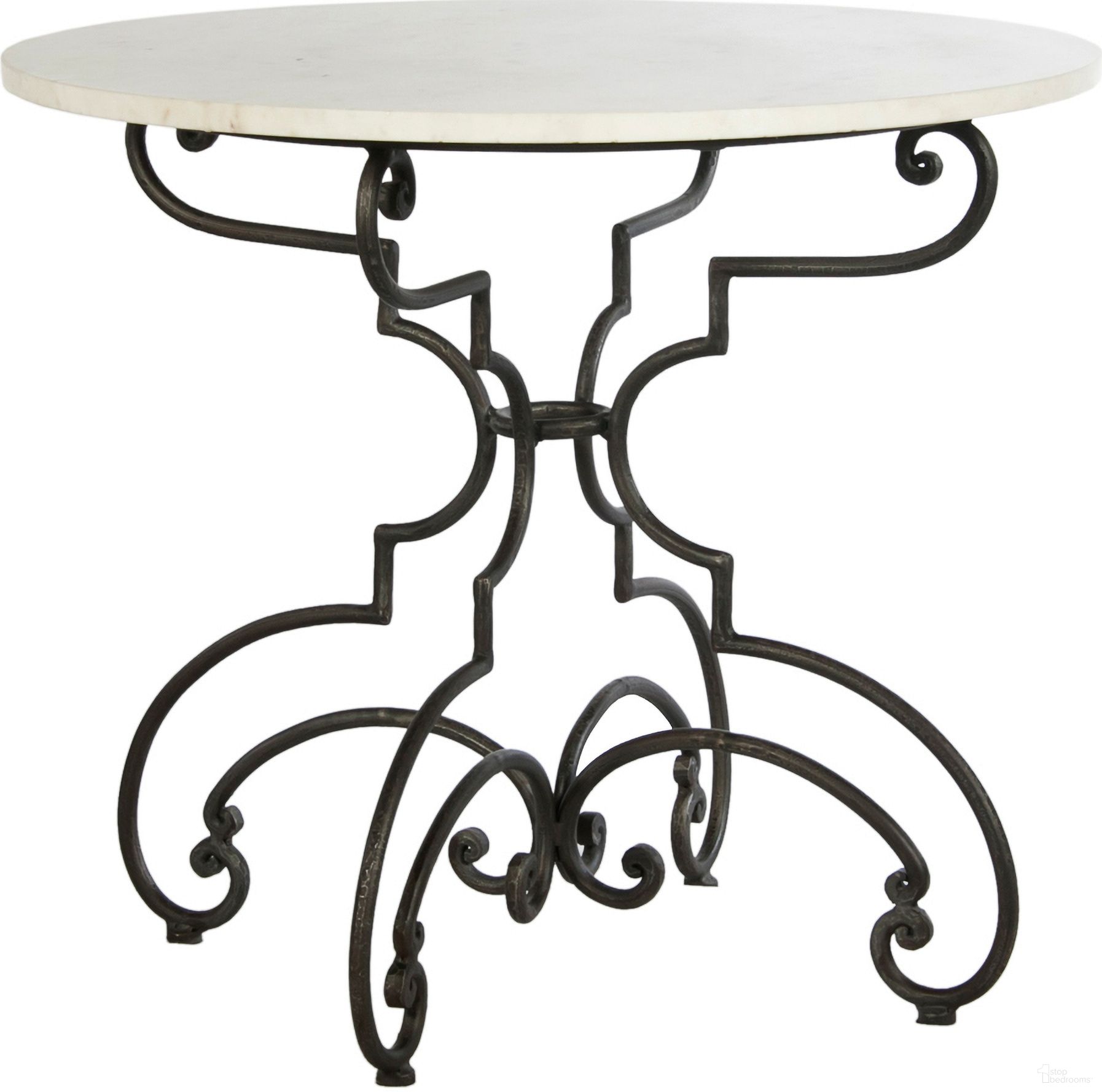 The French Ivory Iron And Marble Table