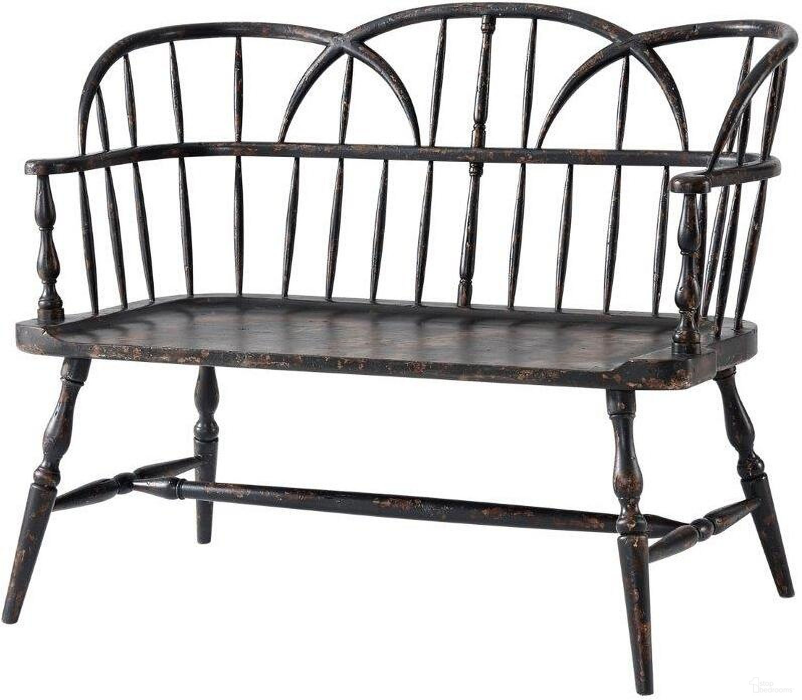 The appearance of The Hoop Back Settee designed by Theodore Alexander in the traditional interior design. This  piece of furniture  was selected by 1StopBedrooms from Theodore Alexander Collection to add a touch of cosiness and style into your home. Sku: AM45001.