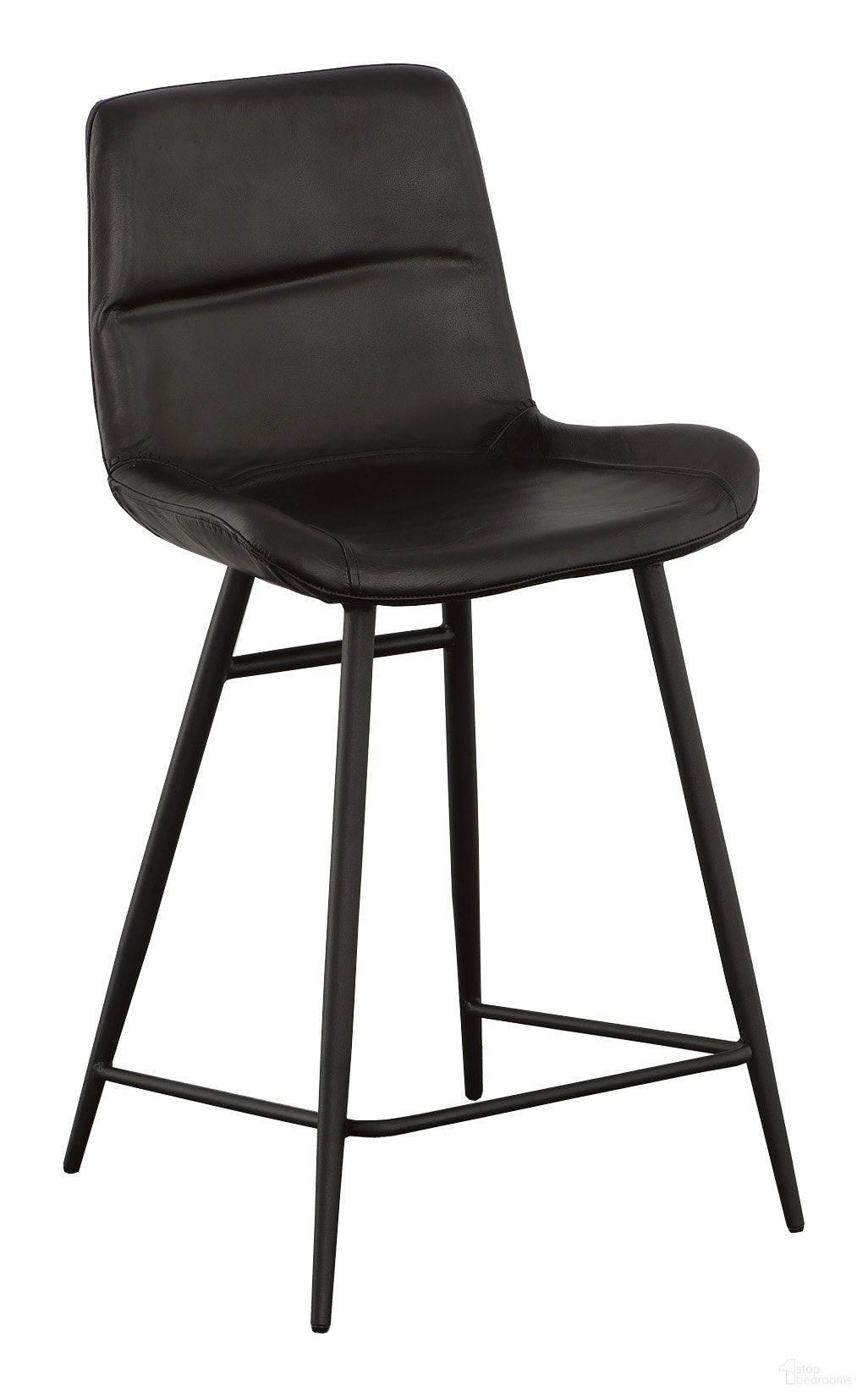 The appearance of The Leather Reserve Luca Bar Stool Set of 2 In Matte Black designed by Fairfield Chair in the modern / contemporary interior design. This matte black piece of furniture was selected by 1StopBedrooms from The Leather Reserve Collection to add a touch of cosiness and style into your home. Sku: F002-07-K. Material: Leather.