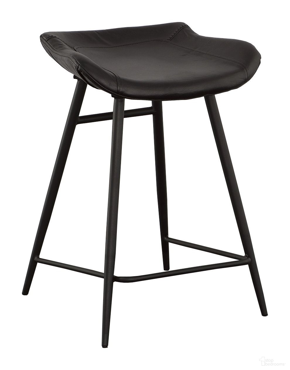 The appearance of The Leather Reserve Nadia Bar Stool Set of 2 In Matte Black designed by Fairfield Chair in the modern / contemporary interior design. This matte black piece of furniture  was selected by 1StopBedrooms from The Leather Reserve Collection to add a touch of cosiness and style into your home. Sku: F001-07-K. Material: Leather.