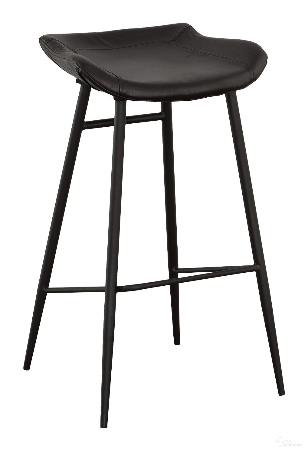 The appearance of The Leather Reserve Nico Counter Stool Set of 2 In Matte Black designed by Fairfield Chair in the modern / contemporary interior design. This matte black piece of furniture was selected by 1StopBedrooms from The Leather Reserve Collection to add a touch of cosiness and style into your home. Sku: F000-C7-K. Material: Leather.