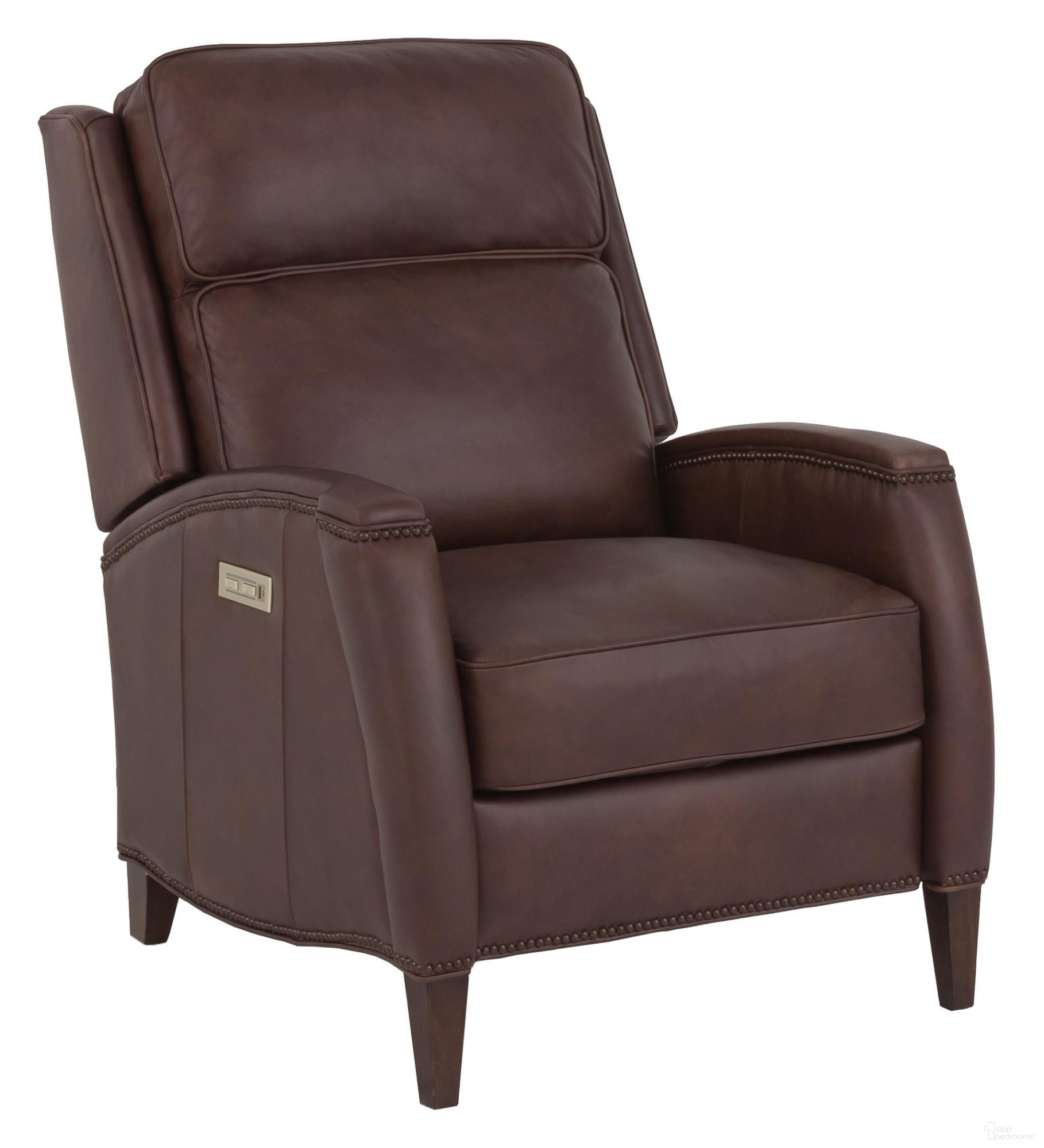 The Leather Reserve Xavier Power Recliner with Double Incline In Tobacco