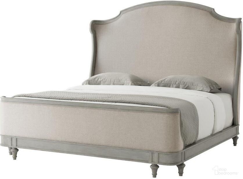 The appearance of The Madeleine US King Bed TA83001.1BNP designed by Theodore Alexander in the transitional interior design. This grey piece of furniture  was selected by 1StopBedrooms from Tavel Collection to add a touch of cosiness and style into your home. Sku: TA83001.1BNP. Bed Type: Panel Bed. Material: Wood. Bed Size: King.