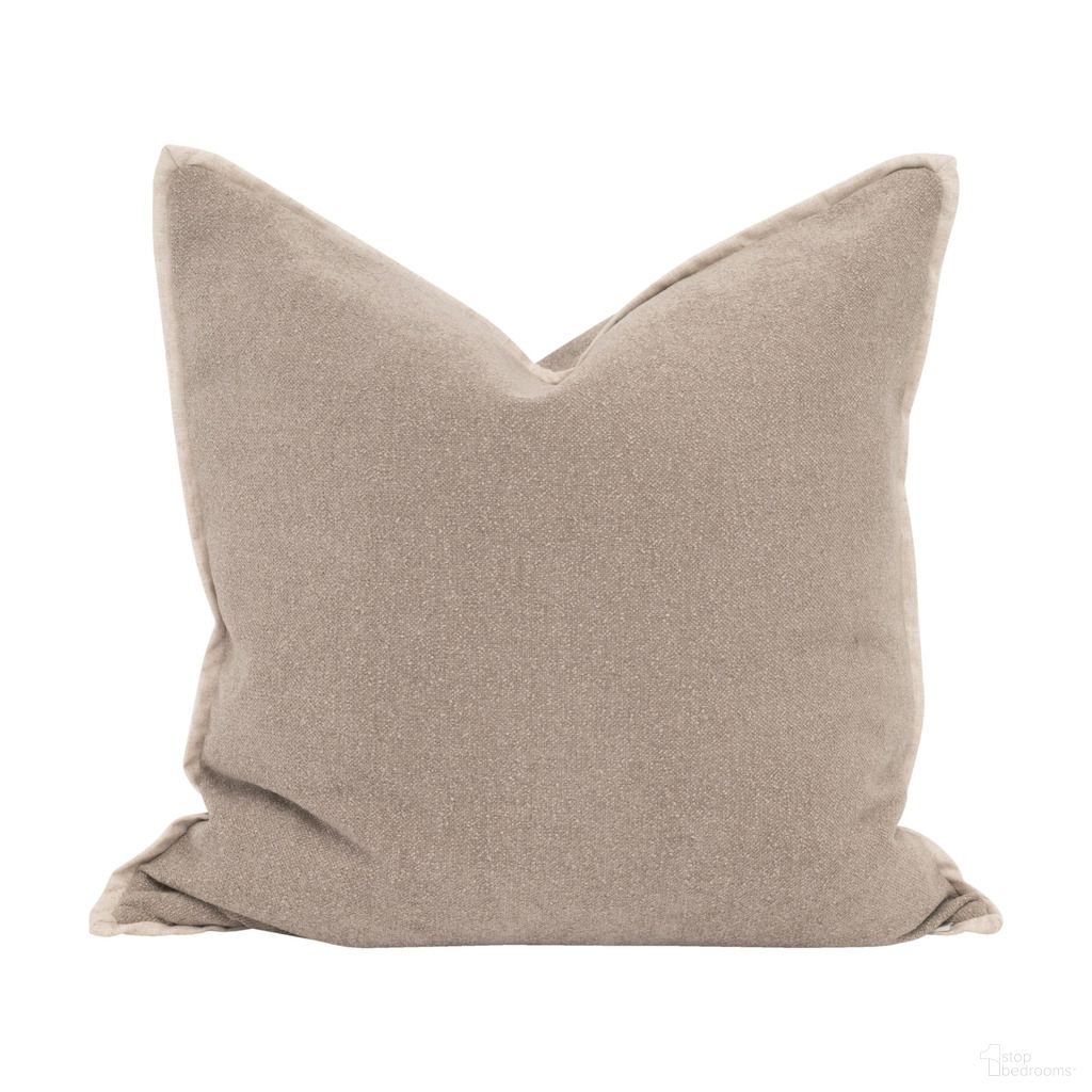 The appearance of The Not So Basic 22 Inch Essential Pillow In Latte Micro Boucle Jute designed by Essentials For Living in the transitional interior design. This latte piece of furniture  was selected by 1StopBedrooms from Stitch & Hand Collection to add a touch of cosiness and style into your home. Sku: 7202-22.LATMB/JUT. Material: Polyester.
