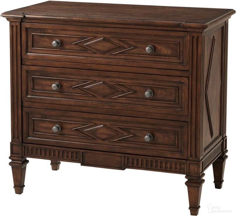 The appearance of The Orval Chest Of Drawers TA60016.C147 designed by Theodore Alexander in the traditional interior design. This medium brown piece of furniture  was selected by 1StopBedrooms from Tavel Collection to add a touch of cosiness and style into your home. Sku: TA60016.C147. Material: Wood.