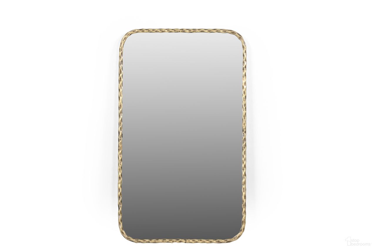 The appearance of Thea 48 Inch Mirror with Forged Iron Frame In Brass designed by Moti in the modern / contemporary interior design. This brass piece of furniture  was selected by 1StopBedrooms from Galahad Collection to add a touch of cosiness and style into your home. Sku: 63107021. Material: Iron.