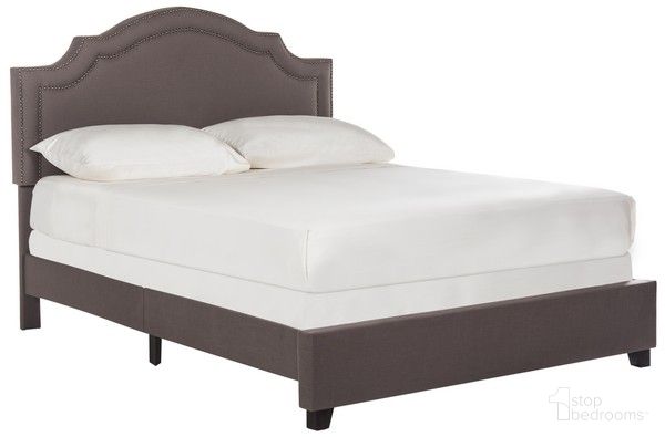 The appearance of Theron Queen Bed in Dark Taupe designed by Safavieh in the modern / contemporary interior design. This dark taupe piece of furniture  was selected by 1StopBedrooms from Theron Collection to add a touch of cosiness and style into your home. Sku: FOX6211D-Q. Bed Type: Platform Bed. Bed Size: Queen. Material: Iron.