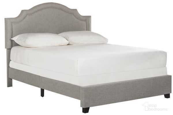 Theron Queen Bed in Light Grey
