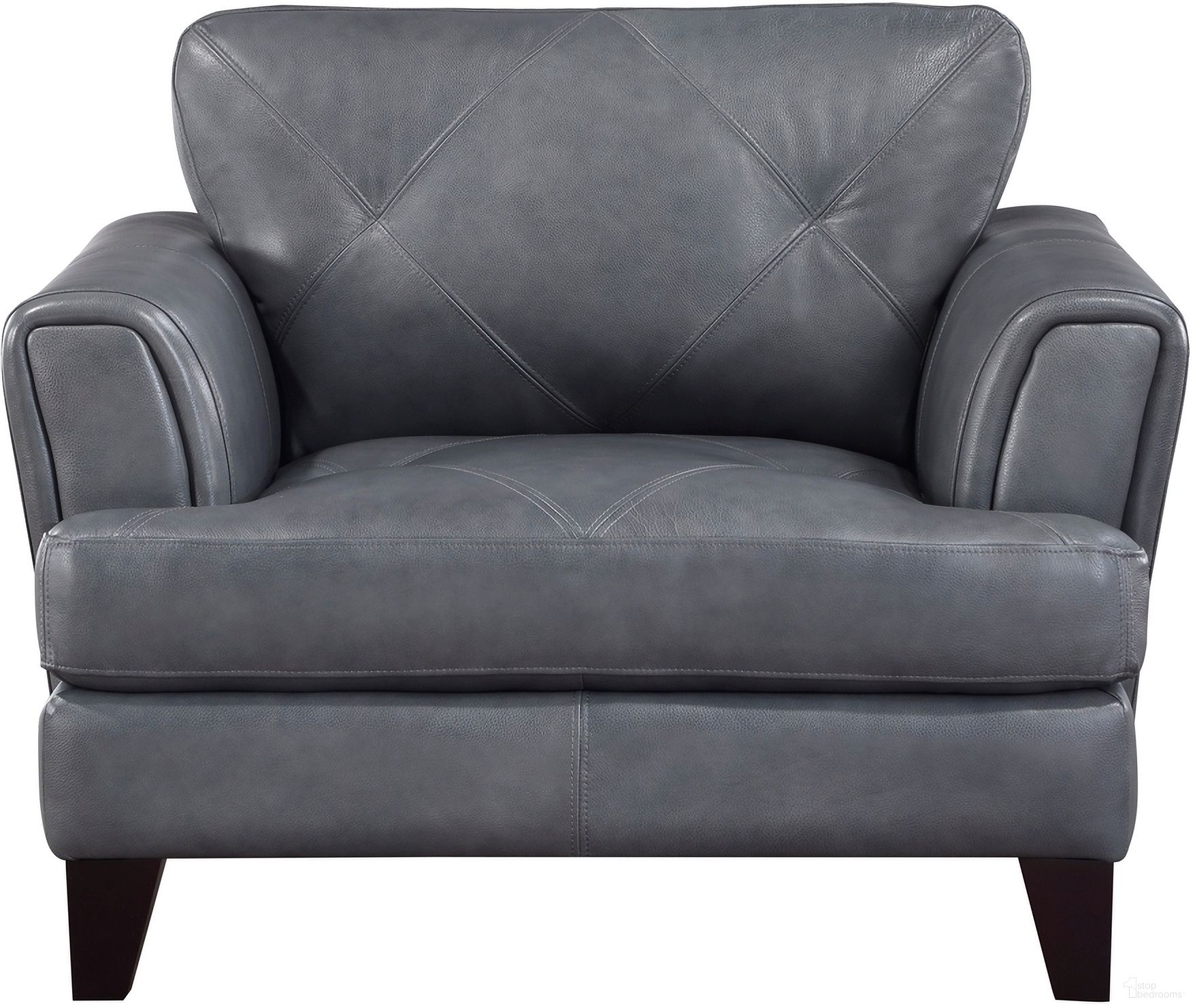 The appearance of Thierry Chair In Gray designed by Homelegance in the modern / contemporary interior design. This gray piece of furniture was selected by 1StopBedrooms from Thierry Collection to add a touch of cosiness and style into your home. Sku: 9279BGY-1. Material: Leather.