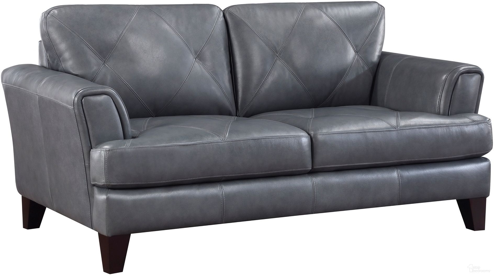 The appearance of Thierry Leather Loveseat In Gray designed by Homelegance in the modern / contemporary interior design. This gray piece of furniture was selected by 1StopBedrooms from Thierry Collection to add a touch of cosiness and style into your home. Sku: 9279BGY-2. Material: Leather.