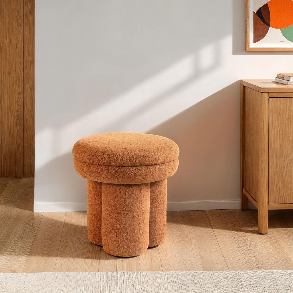 Thisbe Stool In Saddle Brown