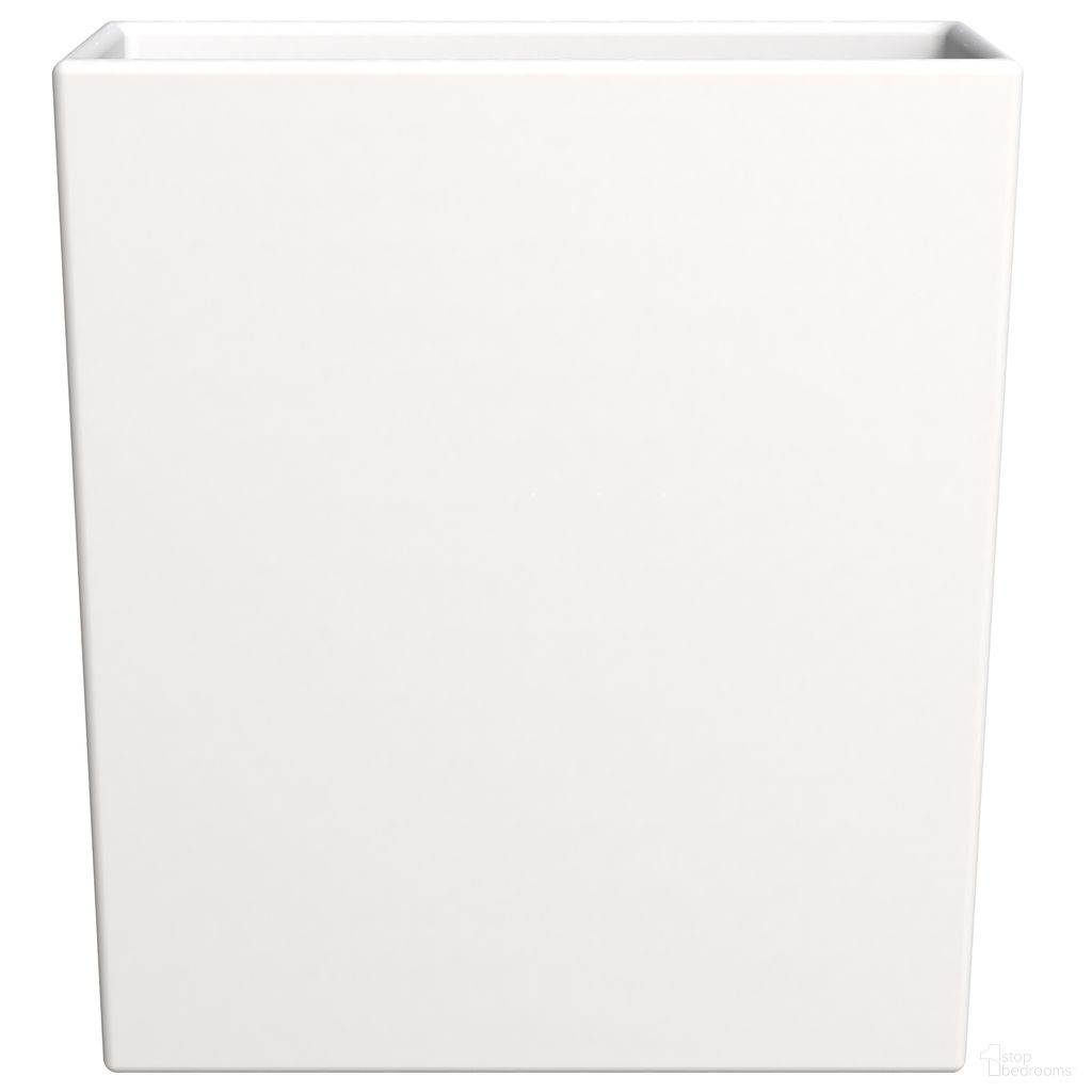 Thistle Poly Stone 15 Inch Dia. Planter In White