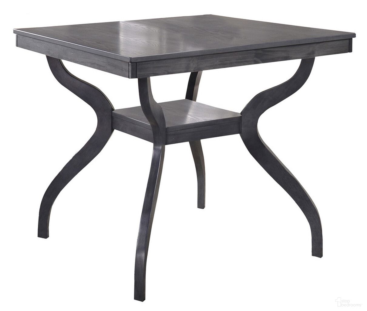 The appearance of Thokozani Square Counter Height Dining Table In Dark Gray designed by Best Quality Furniture in the traditional interior design. This dark gray piece of furniture  was selected by 1StopBedrooms from Thokozani Collection to add a touch of cosiness and style into your home. Sku: D46-CHT. Table Base Style: Trestle. Table Top Shape: Square. Material: Wood. Size: 40" x 40".