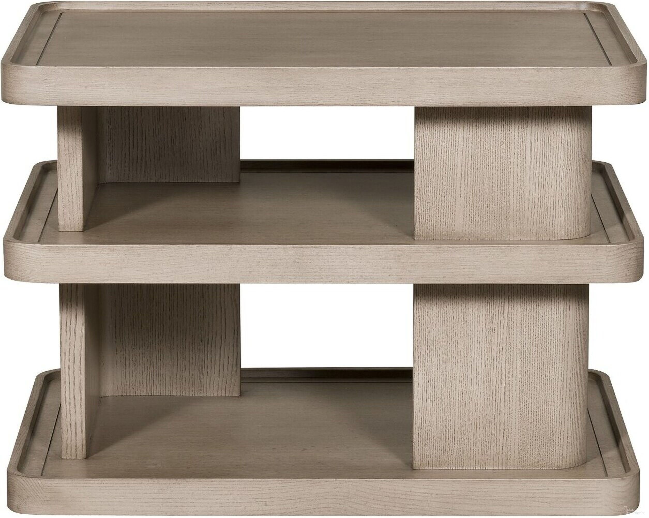 The appearance of Thom Filicia Home Andover End Table In Tan designed by Vanguard Furniture in the transitional interior design. This tan piece of furniture was selected by 1StopBedrooms from Thom Filicia Home Collection to add a touch of cosiness and style into your home. Sku: 9275L_PebblePath. Material: Ash Solid.