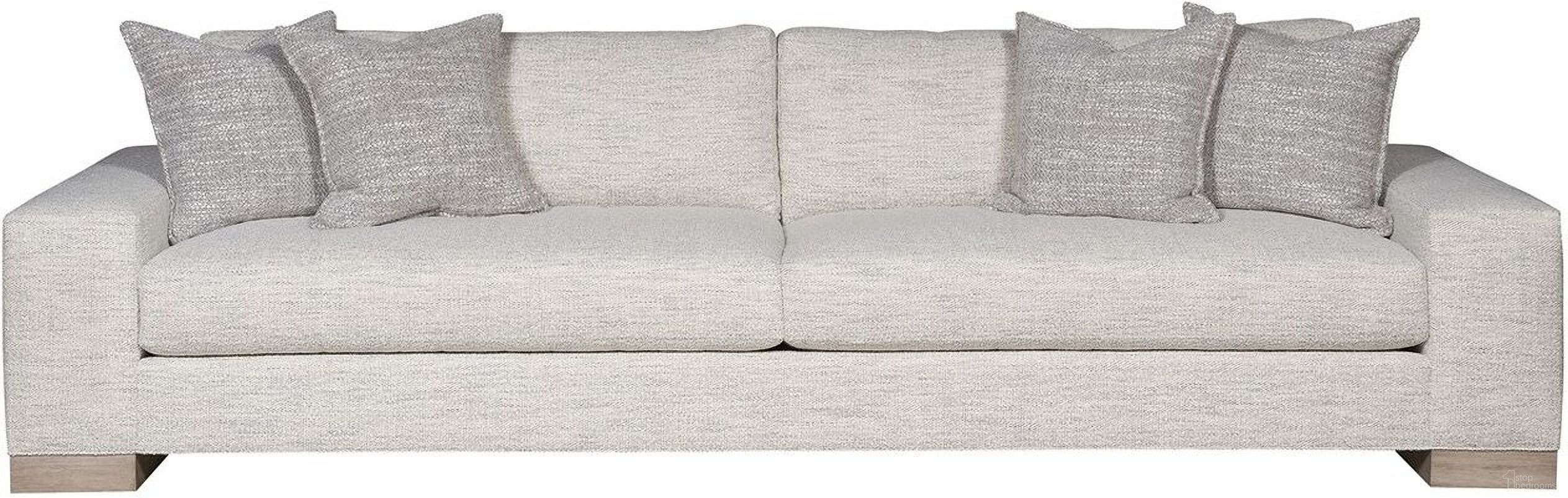 The appearance of Thom Filicia Home Burke Extended Sofa In Ivory and Tan designed by Vanguard Furniture in the transitional interior design. This ivory and tan piece of furniture was selected by 1StopBedrooms from Thom Filicia Home Collection to add a touch of cosiness and style into your home. Sku: 9088-2ES_155085_PebblePath. Material: Oak.